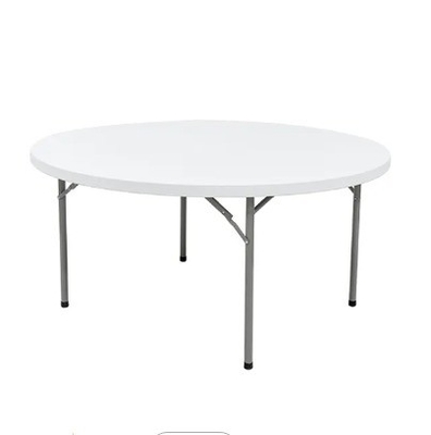 내구성 있는 플라스틱 소재로 만든 행사 및 파티용 접이식 150cm 둥근 테이블